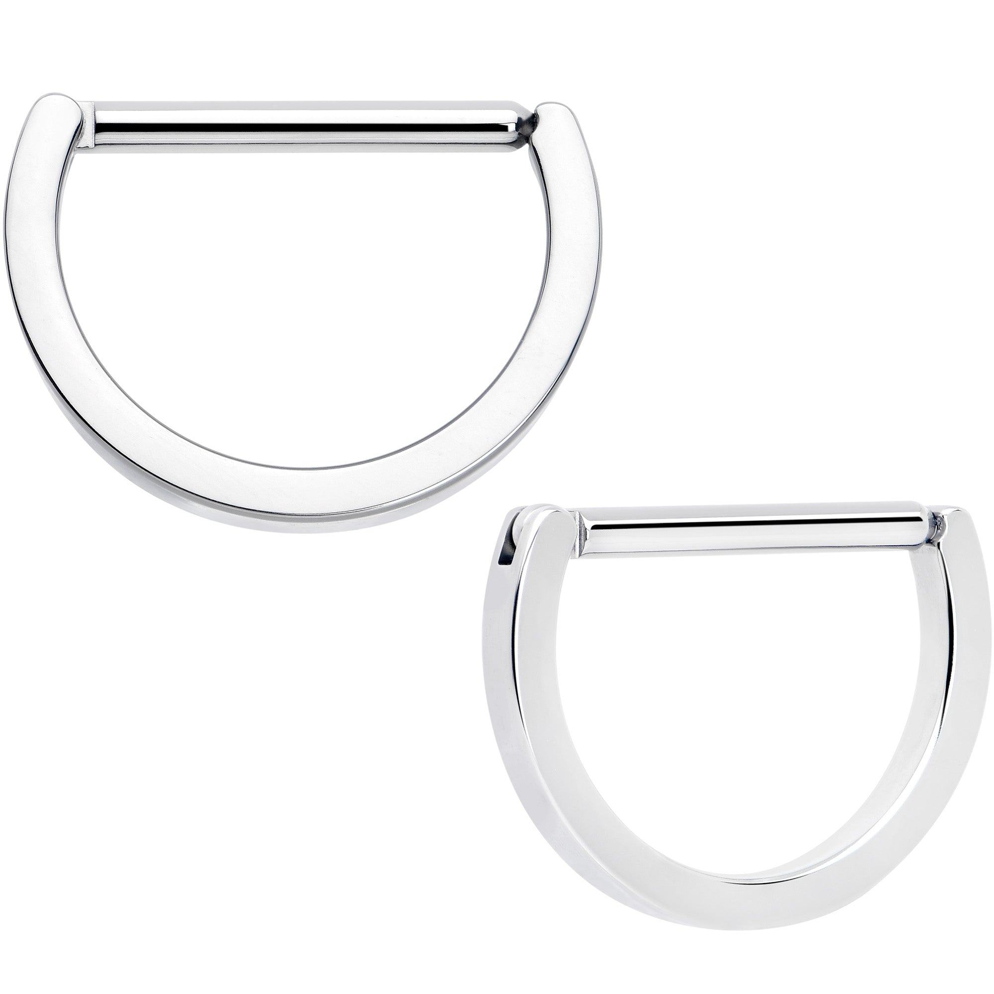 14G 13mm Implant Grade Titanium D Shaped Nipple Clicker Set