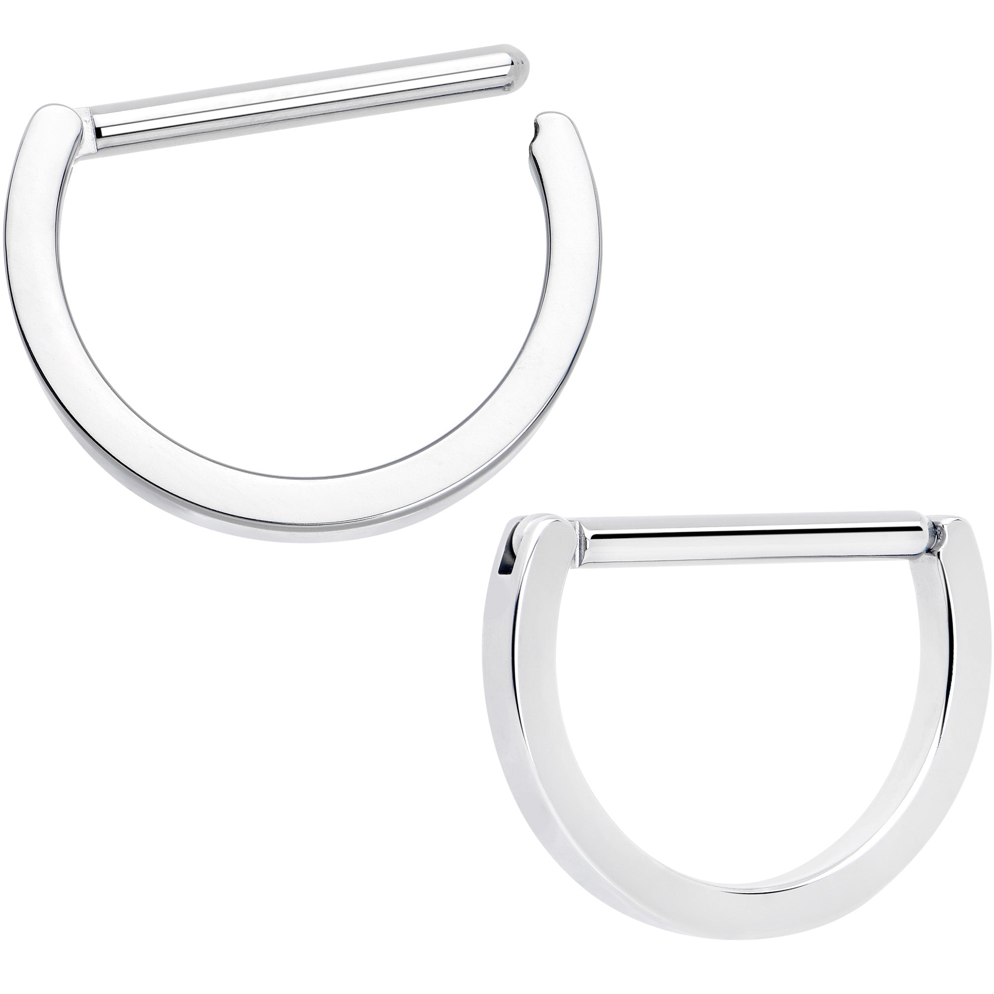 14G 13mm Implant Grade Titanium D Shaped Nipple Clicker Set